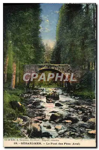 Cartes postales Gerardmer Le Pont des Fees (Aval)