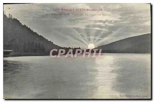 Cartes postales les Vosges Pittoresques Gerardmer Coucher du Soleil sur le Lac