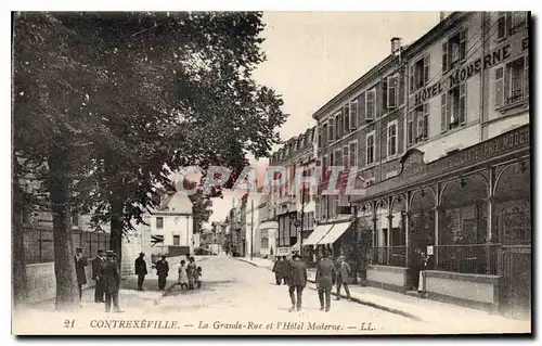 Ansichtskarte AK Contrexeville La Grande Rue et l'Hotel Moderne