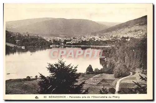 Cartes postales Gerardmer Panorama pris de l'Observatoire du Pheny