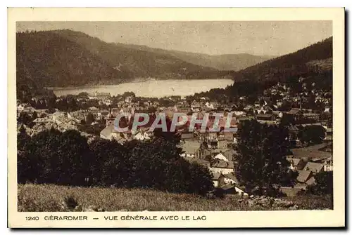 Cartes postales Gerardmer Vue generale avec le Lac
