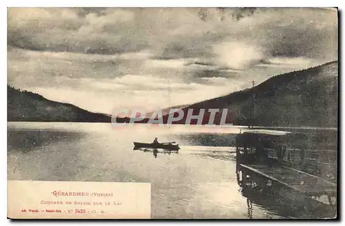 Cartes postales Gerardmer (Vosges) Coucher de Soleil sur le lac
