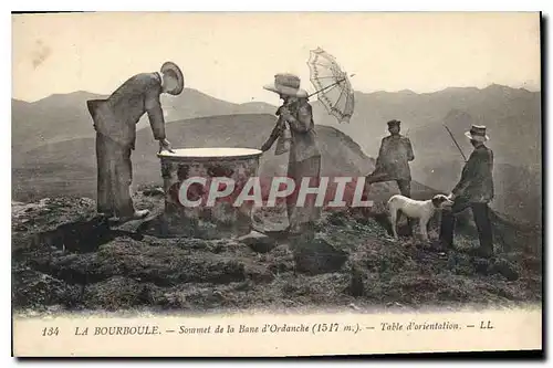 Ansichtskarte AK La Bourboule Sommet de la Bane d'Ordanche (1517 m) Table d'orientation