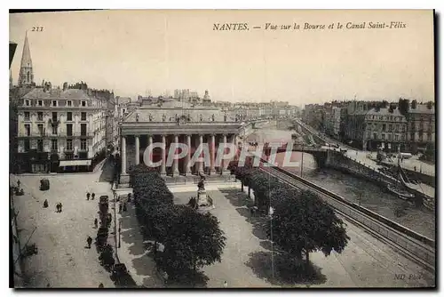 Ansichtskarte AK Nantes Vue sur la Bourse et le Canal Saint Felix