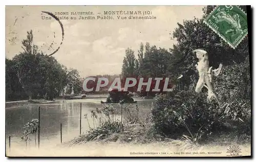 Cartes postales Illustree Montelimar Une Visite au Jardin Public Vue d'Ensemble