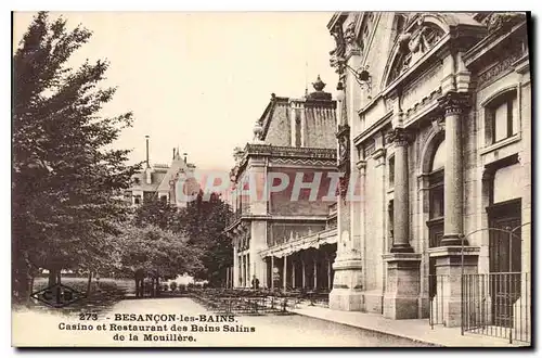 Cartes postales Besancon Les Bains Casino et Restaurant des Bains Sanlis de la Mouillere