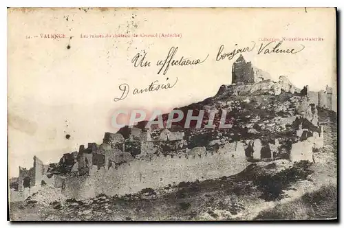 Ansichtskarte AK Valence Les Ruines du Chateau de Crussol (Ardeche)