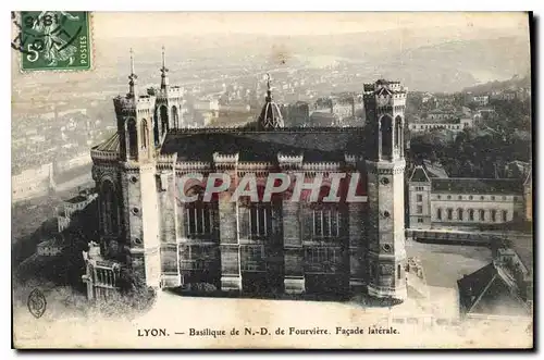 Cartes postales Lyon Basilique de N D de Fourviere Facade laterale