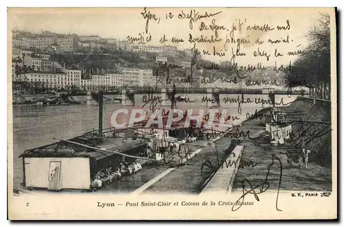 Ansichtskarte AK Lyon Pont Saint Clair et Coteau de la Croix Rousse