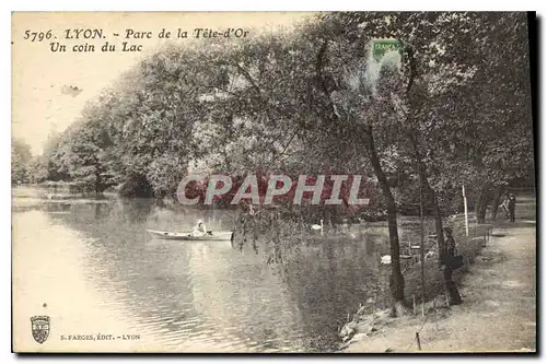 Cartes postales Lyon Parc de la Tete d'Or Un coin du Lac