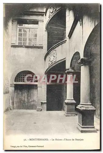 Cartes postales Montferrand La Maison d'Anne de Beaujeu