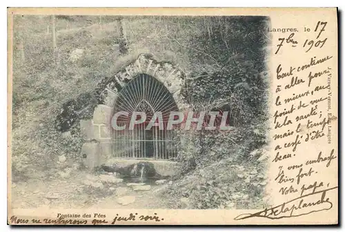 Cartes postales Langres Fontaine des Fees