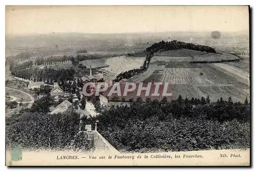 Cartes postales Langres Vue sur le Faubourg de la Colliniere les Fourches