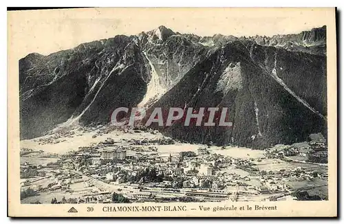 Cartes postales Chamonix Mont Blanc Vue generale et le Brevent