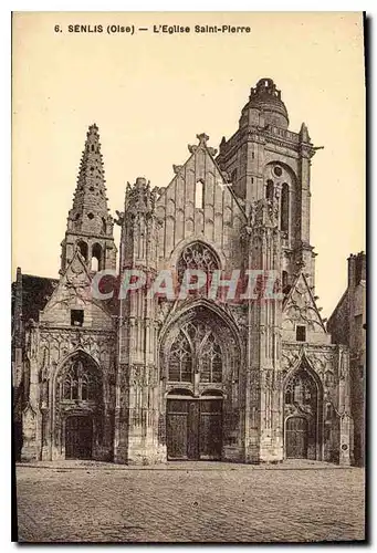 Ansichtskarte AK Senlis (Oise) L'Eglise Saint Pierre