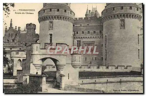 Cartes postales Pierefonds Entree du Chateau