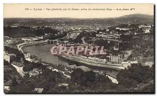 Ansichtskarte AK Lyon Vue generale sur la Saonr prise du Restaurant Gay