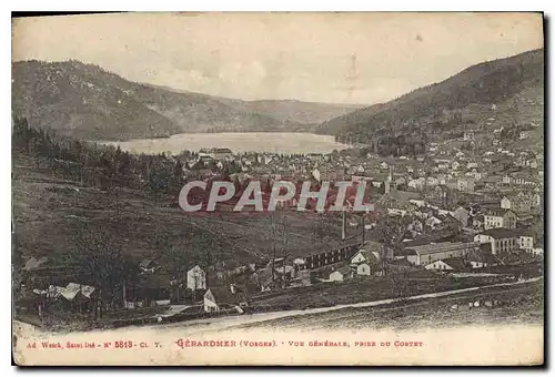 Cartes postales Gerardmer (Vosges) Vue generale prise du Costet