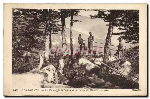 Cartes postales Gerardmer Le Rocher de la Source et la Vallee de Munsier