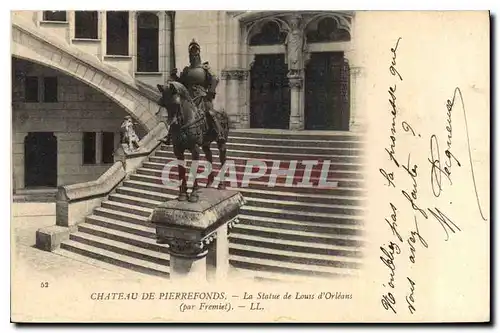 Ansichtskarte AK Chateau de Pierrefonds La Statue de Louis d'Orleans (Par Fremiet)