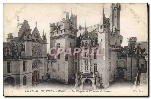 Cartes postales Chateau de Pierrefonds La Chapelle et l'Escalier d'Honneur