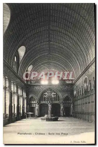 Cartes postales Pierrefonds Chateau Salle des Preux