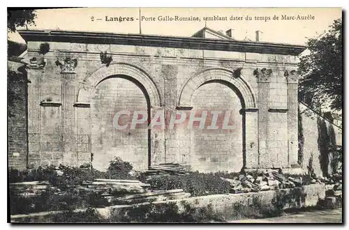 Ansichtskarte AK Langres Porte Gallo Romaine