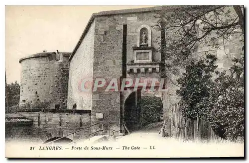 Cartes postales Langres Porte de Sous Murs