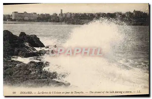 Cartes postales Dinard La Greve de l'Ecluse un jour de Tempele