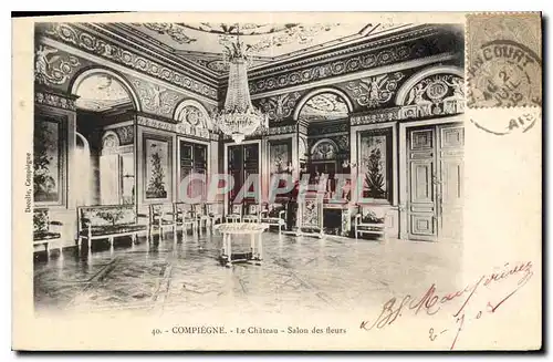 Cartes postales Compiegne Le Chateau Salon des fleurs