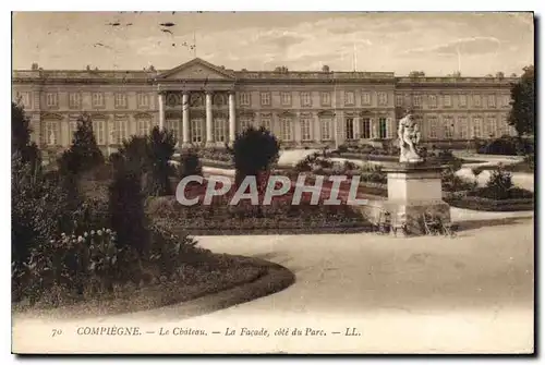 Ansichtskarte AK Compiegne Le Chateau La Facade cote du Parc