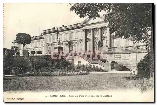 Ansichtskarte AK Compiegne Coin du Parc avec vue sur le Chateau