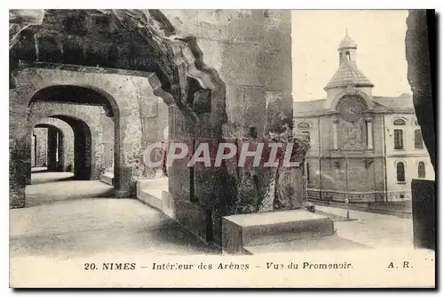 Ansichtskarte AK Nimes Interieur des Arenes Vue du Promenoir