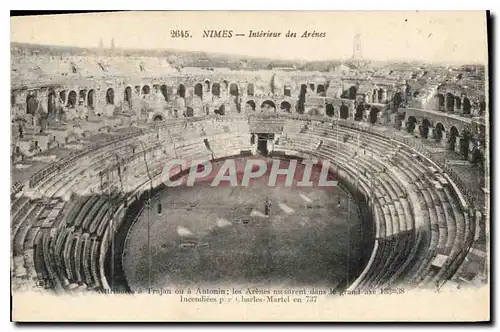 Cartes postales Nimes Interieur des Arenes
