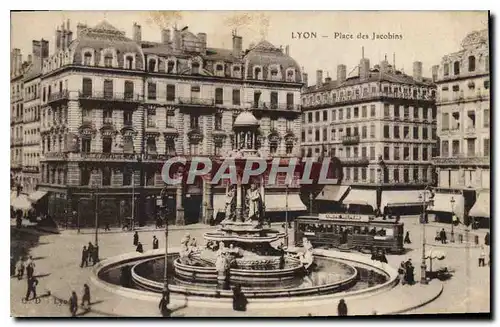Cartes postales Lyon Place des Jacobins Tramway