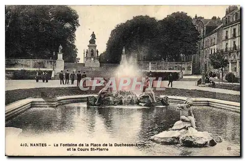 Ansichtskarte AK Nantes La Fontaine de la Place de la Duchesse Anne et le cours St Pierre