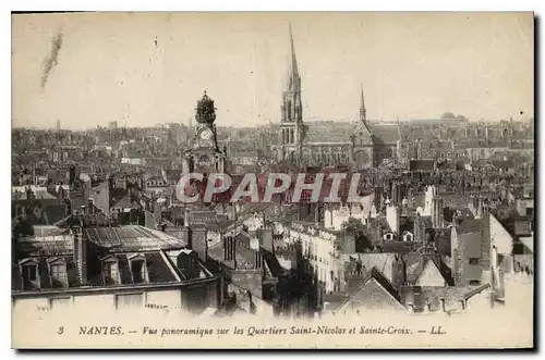 Cartes postales Nantes Vue panoramique sur les Quartiers Saint Nicolas et Sainte Croix