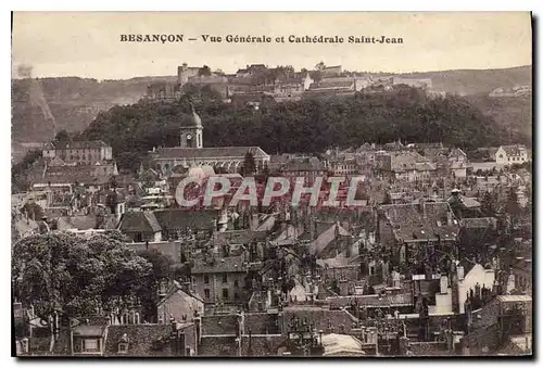 Cartes postales Besancon Vue generale et cathedrale Saint Jean