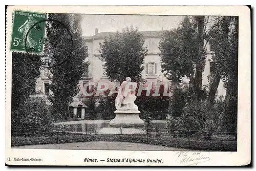 Ansichtskarte AK Nimes Statue d'Alphonse Daudet