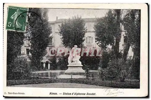 Cartes postales Nimes Statue d'Alphonse Daudet