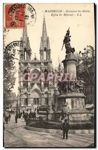 Cartes postales Marseille Monument des Mobiles Eglise des Reformes