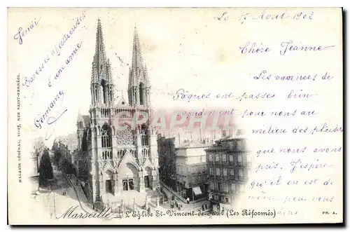 Cartes postales Marseille L'Eglise St Vincent de Paul (Les Reformes)