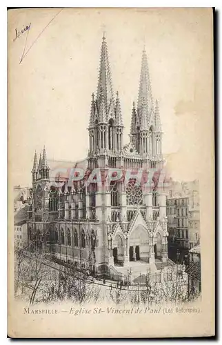 Cartes postales Marseille Eglise St Vincent de Paul (Les Reformes)