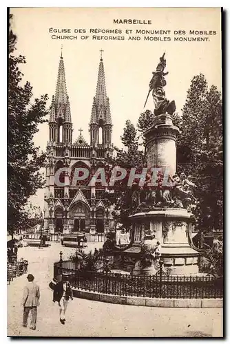 Ansichtskarte AK Marseille Eglise des Reforems et Monument des Mobiles