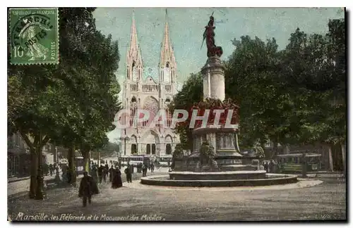 Cartes postales Marseille les Reformes et le Monument des Mobiles