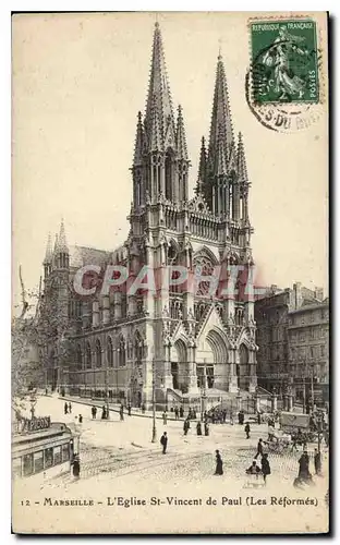 Cartes postales Marseille L'Eglise St Vincent de Paul (Les Reformes)