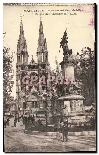 Cartes postales Marseille Monument des Mobiles et Eglise des Reformes