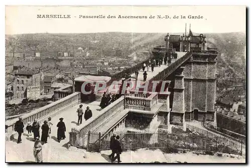 Ansichtskarte AK Marseille Passerelle des Ascenseurs de N D de la Garde