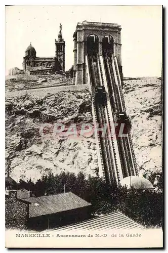 Cartes postales Marseille Ascenserus de N D de la Garde