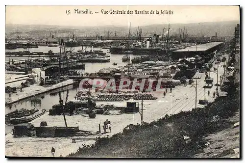 Ansichtskarte AK Marseille Vue Generale des Bassins de la Joliette